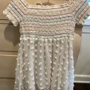 NEVER WORN. NEW WITH TAGS. lovers and friends white babydoll dress
